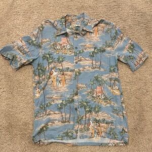 Island Vibes Blue Men's Casual Shirt